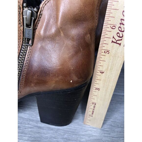 Krbonell Brown Ankle Double Sided Zipper Heeled Booties Boots Women Sz 9M US/40 - Picture 13 of 16